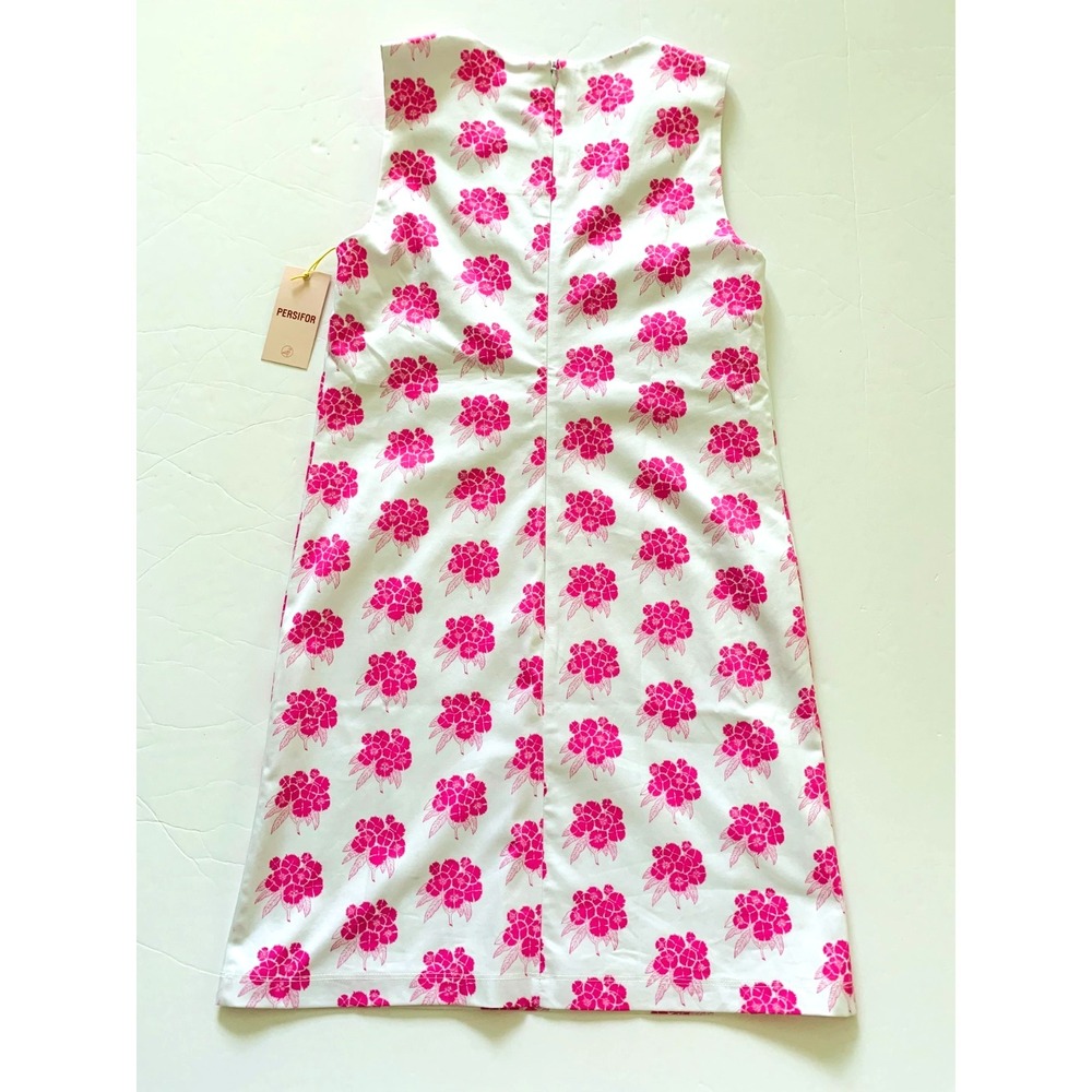 NWT Persifor Margot Stretch Cotton Shift Dress Small 0 2 4 Pink Verbena‎ Floral - Picture 5 of 9
